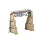 Steel Truss Bridge with Stone Piers