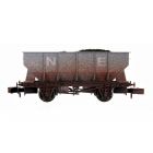 LNER 21T Hopper Wagon 193272, LNER Grey Livery, Includes Wagon Load, Weathered