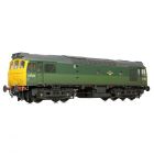 BR Class 25/2 Bo-Bo, D7525, BR Two-Tone Green (Full Yellow Ends) Livery, Weathered, DCC Sound Deluxe