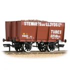 Private Owner (Ex BR) 16T Steel Mineral Wagon, Slope Sided 9400, 'Stewarts and Lloyds Ltd', Red Livery, Includes Wagon Load