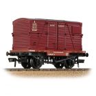 BR Conflat Wagon B700399, BR Bauxite (Early) Livery with BR Crimson BD Container, Includes Wagon Load