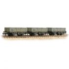 BR 5 Plank Wagon, BR Grey (Early) Livery 3 Wagon Pack, Weathered