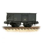 NCB (Ex BR) 16T Steel Mineral Wagon, Top Flap Doors NCB100, NCB Grey Livery, Weathered