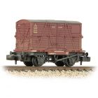 BR Conflat Wagon B707211, BR Bauxite (Early) Livery with BR Crimson BD Container, Includes Wagon Load, Weathered