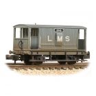 LMS (Ex MR) 20T Brake Van, with Duckets 357914, LMS Grey Livery, Weathered
