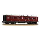 LMS (Ex LNWR) LNWR 50' Arc Roof Coaches Diag 138 Corridor Composite 4415, LMS Crimson Lake Livery