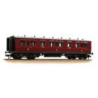 LMS (Ex LNWR) LNWR 50' Arc Roof Coaches Diag 268 Corridor Third 2326, LMS Crimson Lake Livery