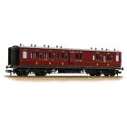 LMS (Ex LNWR) LNWR 50' Arc Roof Coaches Diag 316 Corridor Brake Third 6080, LMS Crimson Lake Livery