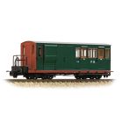 Festiniog Railway (Ex FR) FR Brake Third Bogie Van 10, FR Green Livery with Red Ends