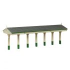 S&DJR Wooden Canopy, Green and Cream