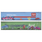 45ft Containers High Cube 'Argos Coop' Graffiti