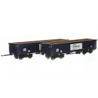 GBRf MJA Box Wagon 502051 & 502052, GBRf GB Railfreight Blue Livery Twin Pack