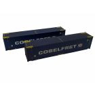 45ft Containers High Cube 'Cobelfret' CLDU960451-8 & 960537-1 Weathered