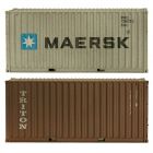 20ft Containers 'Maersk' 729572-1 & 'Triton' 15011-8 Weathered