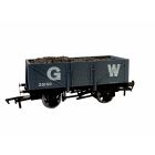 GWR 5 Plank Wagon, 10' Wheelbase 251250, GWR Grey (large GW) Livery, Includes Wagon Load