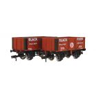 Private Owner 7 Plank Wagon, 10' Wheelbase 330 & 2032, 'Black Park Colliery', Bauxite Livery, Includes Wagon Load