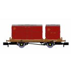 BR Conflat P Wagon B932956, BR Bauxite Livery with one Type BD & one Type A Crimson Container, Includes Wagon Load