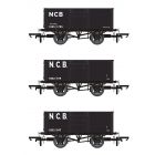 NCB (Ex BR) 16T Steel Mineral Wagon 9185/1785, 9252/579 & 9252/947, NCB Black Livery 1/108