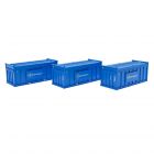 20' Containers 'Gypsum', Blue