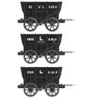 Private Owner Chaldron Wagons 12, 1825 & 256, 'Vane Londonderry', Black Livery