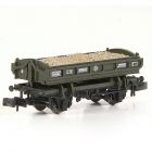 BR 14T 'Mermaid' Side Tipping Ballast Wagon DB989394, BR Departmental Olive Green Livery, Includes Wagon Load