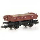 BR 14T 'Mermaid' Side Tipping Ballast Wagon DB989528, BR Departmental Gulf Red Livery, Includes Wagon Load