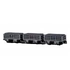 Freelance 2T Slate Wagons Grey Livery Unbraked, Includes Wagon Load
