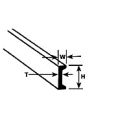 Channel CFS-6 H:4.8mm W:1.6mm T:0.9mm Length:375mm (Pack of 5)