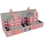 Terraced House Backs in Red Brick, Low Relief