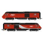 LNER (2018+) Class 43 'HST' 2 Car DMU Bo-Bo, 43238 & 43305 (Unknown), LNER (2018+) Red & Silver Livery, DCC Ready