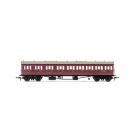 BR (Ex GWR) Collett 57' 'Bow Ended' E131 Nine Compartment Composite Left Hand W6630W, BR Crimson Livery