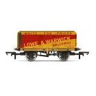 Private Owner 7 Plank Wagon, End Door 'Lowe & Warwick'. Yellow & Red Livery