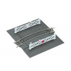 OO/HO Setrack Code 100 1st Radius Curved Level Crossing with 2 Ramps & 4 Gates