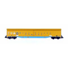 Dapol N Scale, 2F-022-010 Private Owner (Ex BR) Danzas 2 Door 'Ferry Wagon' Cargowaggon, Diag. E512 33 80 279 7688-9, 'Blue Circle Cement', Blue & Yellow Livery small image