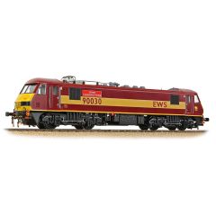 Bachmann Branchline OO Scale, 32-619SF EWS Class 90/0 Bo-Bo, 90030, 'Crewe Locomotive Works' EWS Livery, DCC Sound small image