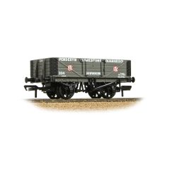 Bachmann Branchline OO Scale, 37-027B Private Owner 5 Plank Wagon, with Steel Floor 334, Penderyn Limestone Quarries Co, Grey Livery small image