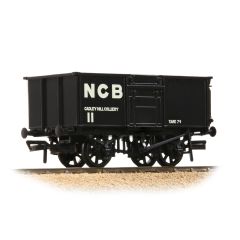 Bachmann Branchline OO Scale, 37-229 NCB (Ex BR) 16T Steel Mineral Wagon, Top Flap Doors 11, NCB Grey Livery small image