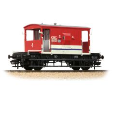 Bachmann Branchline OO Scale, 37-541 Private Owner (Ex BR) 20T Standard Brake Van B954645, 'London Transport Barrier Vehicle'. Red & White Livery small image