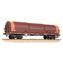 Bachmann Branchline OO Scale, 37-629A DB Schenker BRA Steel Carrier 966167, Ex-EWS (DB Schenker) Livery, Weathered small image