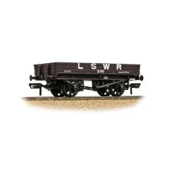 Bachmann Branchline OO Scale, 37-940 LSWR 3 Plank Wagon 326, LSWR Brown Livery small image