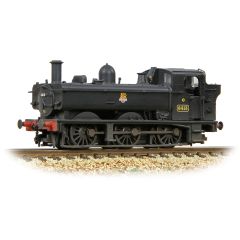 Graham Farish N Scale, 371-986C BR (Ex GWR) 64XX Class Pannier Tank 0-6-0PT, 6413, BR Black (Early Emblem) Livery, Weathered, DCC Ready small image