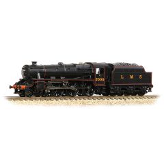 Graham Farish N Scale, 372-135A LMS 5MT Stanier 'Black 5' Class 4-6-0, 5000, LMS Lined Black (Original) Livery with Riveted Tender, DCC Ready small image