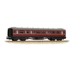 Graham Farish N Scale, 374-537B BR (Ex GWR) Hawksworth 63' Second Corridor W1723W, BR Maroon Livery small image