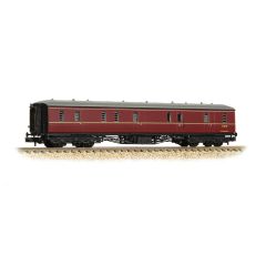 Graham Farish N Scale, 374-586A BR (Ex GWR) Hawksworth 63' Passenger Brake W318W, BR Maroon Livery small image