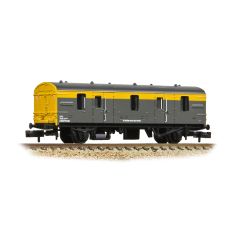 Graham Farish N Scale, 374-645 BR Mk1 QPV (Ex-CCT) Covered Carriage Truck DB977019, BR Engineers Grey & Yellow Livery small image