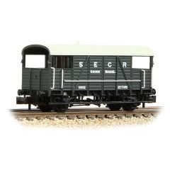 Graham Farish N Scale, 378-025 SECR (Ex SE&CR) 25T 'Dance Hall' Brake Van 11902, SECR Grey Livery small image