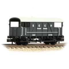 Graham Farish N Scale, 378-025A SECR (Ex SE&CR) 25T 'Dance Hall' Brake Van 11905, SECR Grey Livery small image