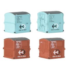 Graham Farish N Scale, 379-392 A Type Containers BR Bauxite & Type AF Containers BR Light Blue small image