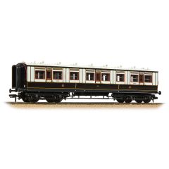 Bachmann Branchline OO Scale, 39-870 LNWR 50' Arc Roof Coaches Diag 268 Corridor Third 2358, LNWR Dark Claret & White Livery small image