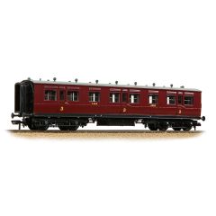 Bachmann Branchline OO Scale, 39-873 LMS (Ex LNWR) 50' Arc Roof Coaches Diag 268 Corridor Third 2326, LMS Crimson Lake Livery small image